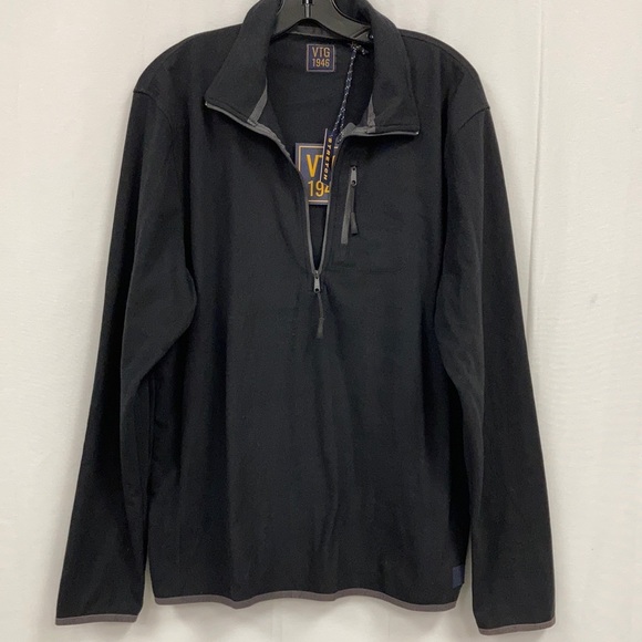 VTG 1946 quarter zip stretch top black/grey large - Picture 1 of 4